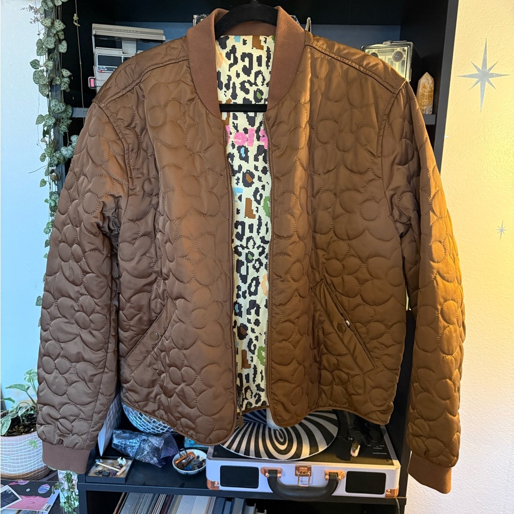 Golf Le Fleur Brown Quilted Jacket